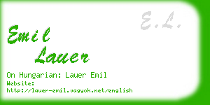emil lauer business card